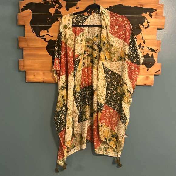 Three Bird Nest - Garden Fairy Floral Kimono - NWOT O/S - Picture 2 of 4